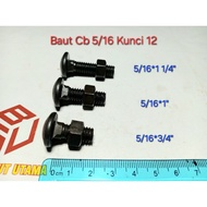 CB Bolts Size 5/ 16 x 3/4 - 1 - 1 1/4" Key 12 Fence Bolts Umbrella/s Truck Bed/s Car Bumper/s