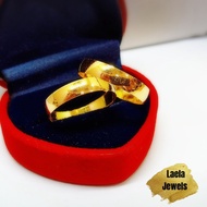 LAELA CINCIN BELAH ROTAN PLAIN LEPER PADU EMAS TULEN 916 GOLD RING