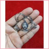 ◵ ๑ ⭐ St. Padre Pio Metal Silver Pendant Necklace