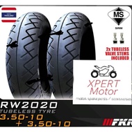 TAYAR KOMBO 2x FKR TUBELESS TYRE RW2020 3.50-10 FOR MODENAS KARISMA (OLD), SYM MIO, ATTILA ELIZABETH, SUZUKI V100