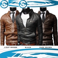 baju jaket kulit lelaki Leather Motorcycle Jacket motosikal wow ss4524ss