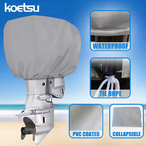 KOETSU Extra-Thick Waterproof Outboard Motor Cover - 6-250HP Oxford Material UV-resistant Dustproof 