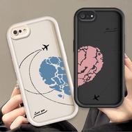Casing For OPPO A3S A12E AX5 Cartoon Silicone Smartphone Soft Phone Case TPU Trend Couple Love plane