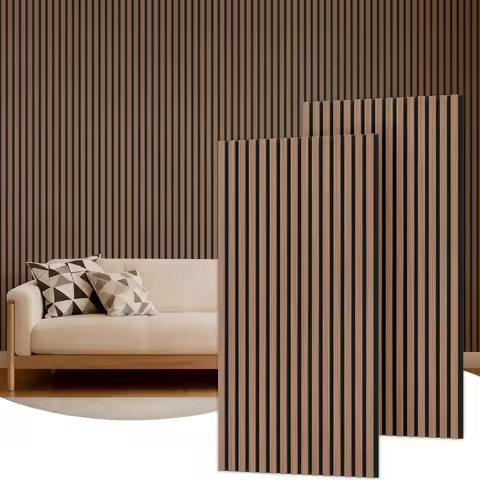2 Pack Wood Acoustic Wall Panels, 47.2x23.6 Inches, Soundproof Decor for Living Room, Bedroom, Offic