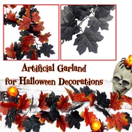 Black Maple Leaf Hanging Garland for Halloween or Thanksgiving Decorations