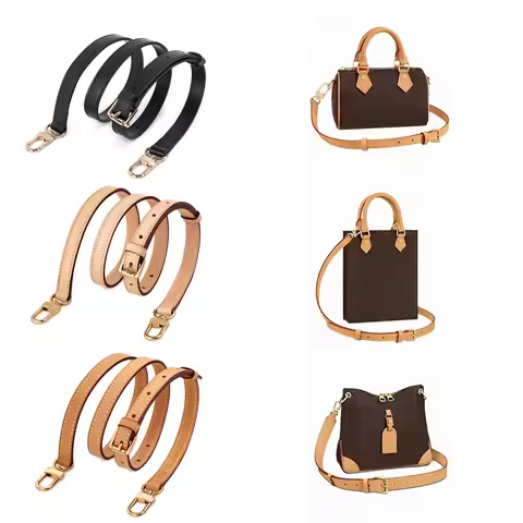 3 Colors Genuine Leather Bag Strap for LV Speedy 20 25 30 Keepall Shoulder Straps Ajustable Crossbod