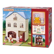 【★Sylvanian Families】Japan〈Sky Blue Terrace Gift Set〉 House, elephant mother, baby elephant, baby room furnitureシルバニア 【海外版】スカイブルーテラスギフトセット