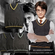 Harry Potter Gryffindor V-Neck Sweater Vest with Embroidered Label - Cosplay Costume