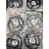 MCS Sprocket Set Yamaha Y100/Y125/RXZ/Lc135/Y15 4 lubang/ 428H Steel/13T/14T/15T/45T/44T/43T/42T/41T