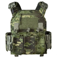 UNIONTAC LSR Tactical Vest with 556 Triple Mag Pouch Quick Release Buckle Laser Cut Plate Carrier wi