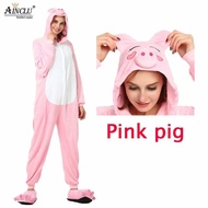 27e Wholesale Spring and Autumn Pink Pig Pajama Shoes Sets Cartoon Sleepwear For Men Women Paj lsu