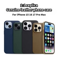 For iphone 17 16 15 phone case | Leather material phone case | 1:1 Replica Phone Case