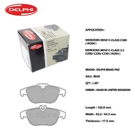 Delphi Rear Brake Pad for Mercedes Benz C-Class C180C200C220C230 ( W204 ) ( Made In UK )