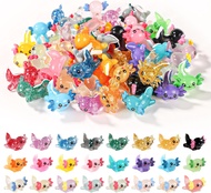 24pcsResin Axolotl 3 Styles Tiny Miniature Axolotl Figurines Small Rubber Axolotl Ornament Toy Littl