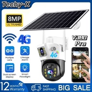 V380 Pro Smart CCTV Cameras Solar Connect phone automatic tracking Infrared Night Vision Waterproof
