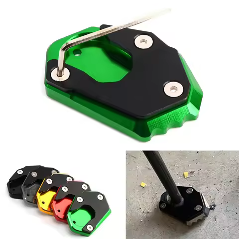 CNC Side Stand Pad for KAWASAKI NINJA 300 650 1000 ER6F Ninja650 ZX6R ZX10R ZX12R Motorcycle Plate K