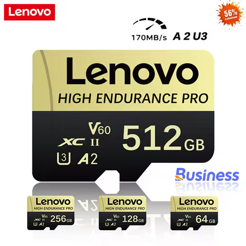 Lenovo Memory Card 256GB U3 4K Micro SD Card 64GB 128GB 512GB A2 SDHC Microsd C10 TF Trans Flash Mic