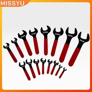 MISSYU 7mm-31mm Metric Single Open End Wrench Offset Angle U-Shaped Spanner Flat Head ening For Auto