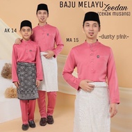 MA14 | BAJU MELAYU CEKAK MUSANG DUSTY PINK | AK14 BAJU MELAYU BUDAK TELUK BELANGA