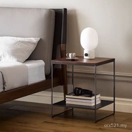 Silent Style Italian Minimalist Solid Wood Small Side Table Living Room Square Simple Coffee Table S