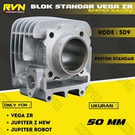 BLOK SEHER BLOCK SEHER BORING KOMPLIT ISI PISTON KIT VEGA ZR JUPITER Z NEW ROBOT 5D9 ORIGINAL RVN BO