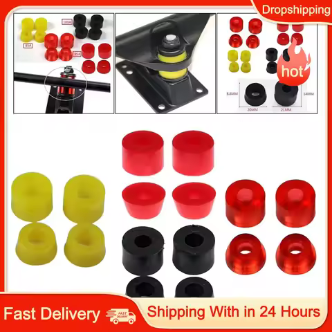 Skateboard Bushing Kit 4Pcs Pivot Cups Shock Absorber Pads For Longboards Skateboards 85A 95A 100A H