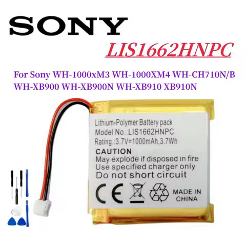 LIS1662HNPC Battery For Sony WH-1000XM3 WH-1000XM4 WH-CH710N/B WH-XB900 WH-XB900N WH-XB910 XB910N SM