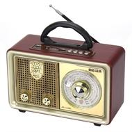 Radio FM AM Wooden Portable Vintage TF Wireless Speaker Retro Am Fm Radio with USB Music Player
