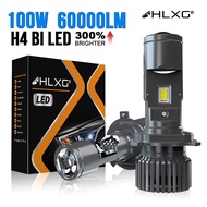 2pc Mini H4 LED Projector 60000LM Car Headlight Bulbs Bi LED 9003 HB2 Lens Projector H4 Headlight LH