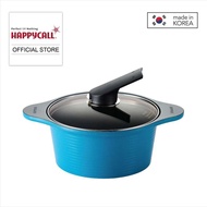 Happycall 20cm 2.5LT Alumite Ceramic Die-Cast Stock Pot &amp; Cover Blue 3003-0011