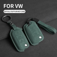 Car Flip Key Case Cover Fob for VW Volkswagen Golf 7 MK7 Tiguan MK2 For SEAT Ateca Leon FR 2 Ibiza S