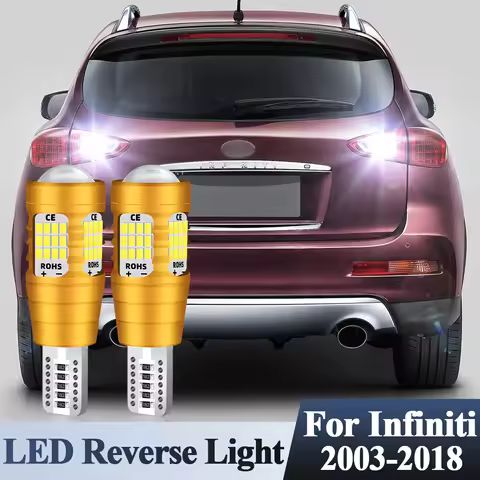 LED Reverse Lights For Infiniti FX35 FX45 EX35 EX37 QX50 G35 G37 Q70 QX56 QX80 2003-2018 2008 LED Ba
