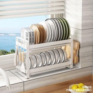 🎉Stainless Steel Dish Rack Multi-Layer Kitchen Storage Rack Dish Draining Rack Chopsticks Storage Box Cabinet