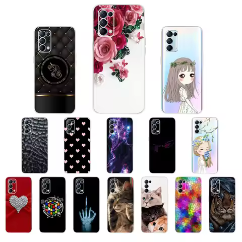 For OPPO Reno 5 5G Case Reno5 4G Bumper Silicone TPU Soft Phone Cover For OPPO Reno 5 CPH2145 Cases 