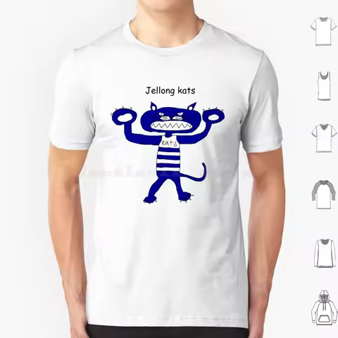 Jellong Kats T Shirt Men Women Kids 6xl Afl Cats Geelong Cats Football Aussie Rules Kats