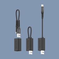 蘋果MFI認證 Lightning to USB-A便攜版快速充電傳輸線10cm -黑色