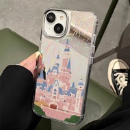 เคสโทรศัพท์กระจกแต่งหน้าของ Disney สำหรับ iPhone 15 11 14 13 12 Pro Max 7Plus 8 Plus XR XS X ฝาครอบก