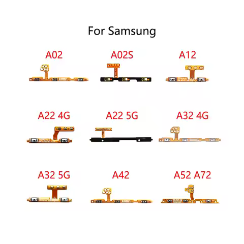 Power Button Switch Volume Mute Button On / Off Flex Cable For Samsung A02 A02S A12 A125F A22 4G 5G 