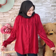 KEMEJA Bigsize button shirt / xxl shirt / prosperous top / women's shirt