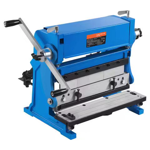 SucceBuy 12in Sheet Metal Brake Shear Press Brake 90° Max Angle for Shear Bending Rolling 3-In-1 Com