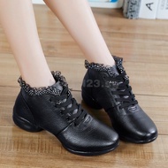 FB3 Slip on Dance Boots Soft Dancing Shoes for Ladies Black 699e