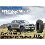 (POSTAGE) 265/65/17 ORIGINAL TOYOTA HILUX TOYO OPEN COUNTRY A34 NEW CAR TIRES TYRE TAYAR