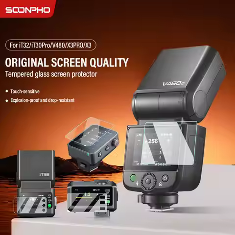 SOONPHO Tempered Film Glass for Godox IT32 IT30pro X3pro V480 X3 Trigger Camera Flash