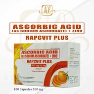 ASCORBIC ACID( SODIUM ASCORBATE) + ZINC "RAPCVIT"