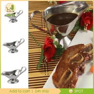 [Ihoce] Gravy Boat Steak Sauce Pourer Dressing Boat Stainless Steel Tool Silver 3oz/5oz/8oz