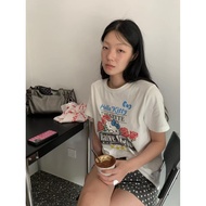 Original Method 220g 40 Pieces Odal Food Wool Feel Round Neck Short Sleeve T-Shirt for Women