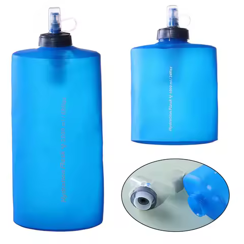 1000/2000ML Sports Water Bottle Leak-Proof & Portable Outdoor Sport Water Bag Water Bottle TPE Soft 