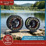 WUMINSDL Fly Reel Combo, Large Arbor Aluminum Fly Fishing Reel, Lightweight WF Floating Fly Line Bac
