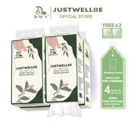 【4Packs】DWY Tisu Gantung 1280 Sheets 4 Ply Large Flushable  (175mm x 156mm )