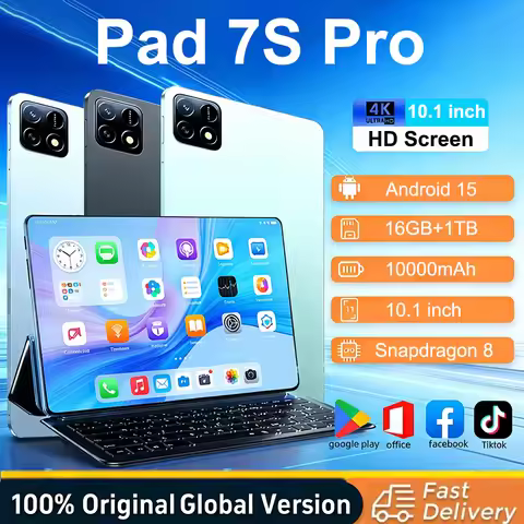 NEW Original Pad 7S Pro 2026 HOT Tablet Snapdragon 8 Gen3 10.1inch Android 15 16GB+1TB 10000mAh 5G D